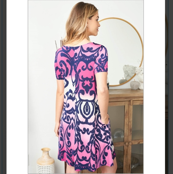 New Pink Multi Color Dress - Picture 2 of 9